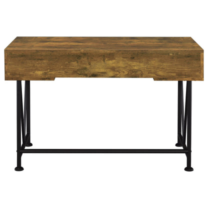 Analiese 2-piece Computer Desk Bookcase Set Rustic Nutmeg