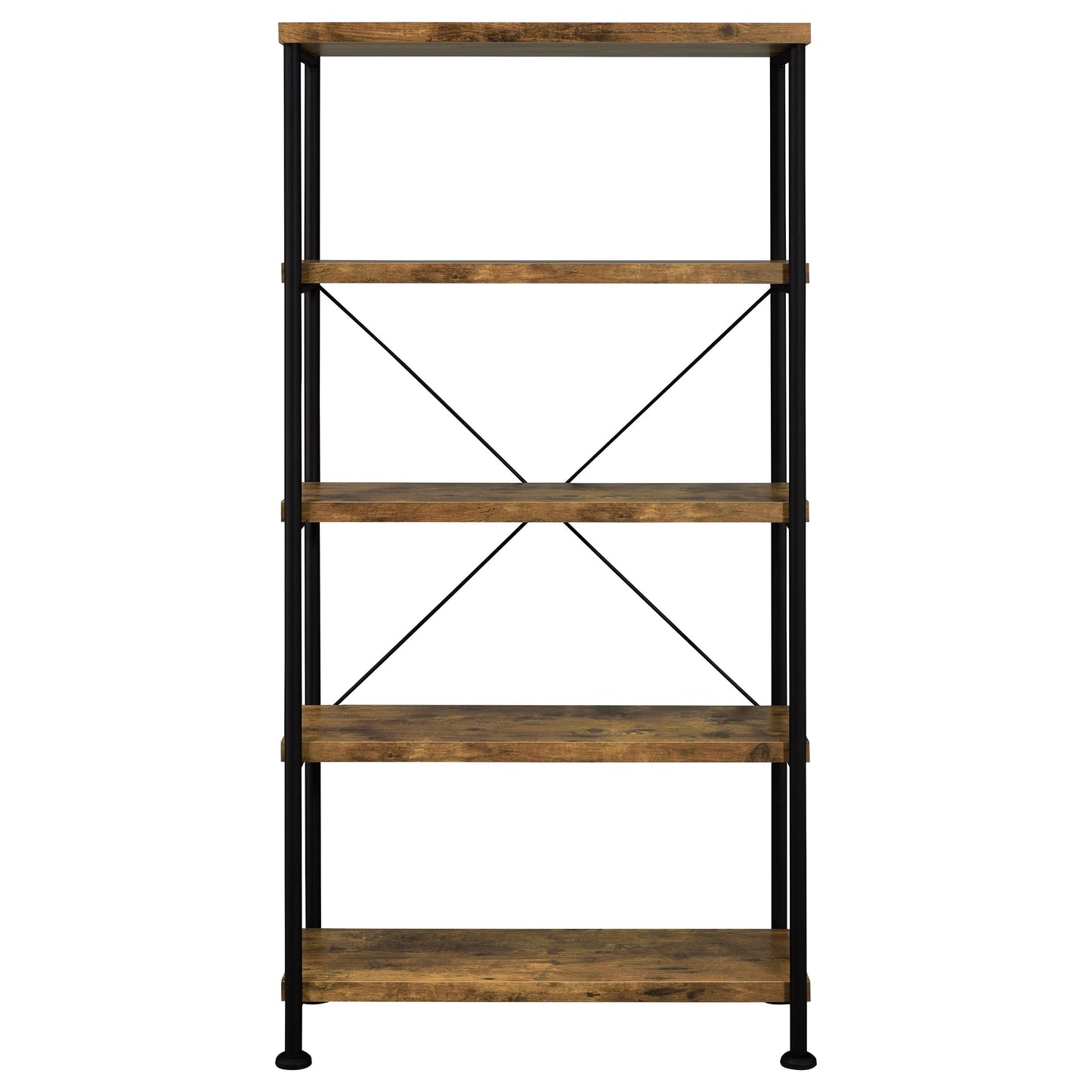Analiese 2-piece Computer Desk Bookcase Set Rustic Nutmeg