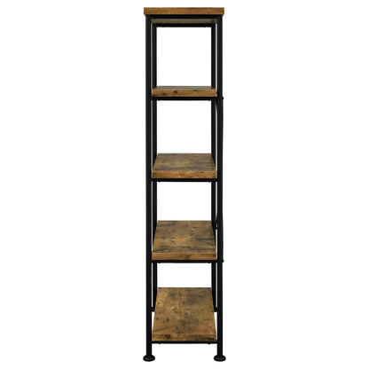 Analiese 63-inch 4-shelf Bookshelf Rustic Nutmeg