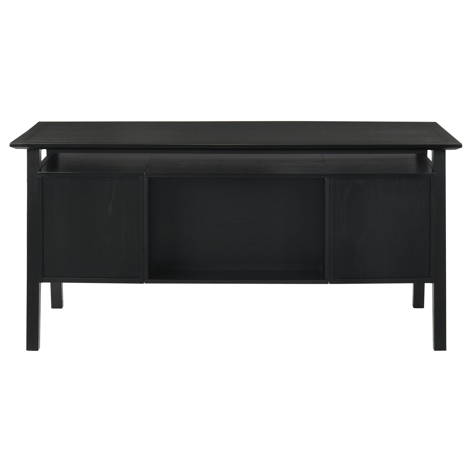 Goodson 64-inch 4-Drawer Double Pedestal Computer Desk Black