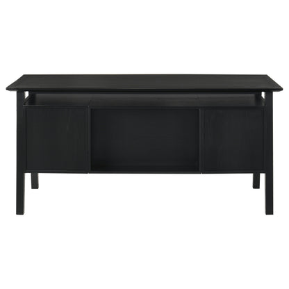 Goodson 64-inch 4-Drawer Double Pedestal Computer Desk Black