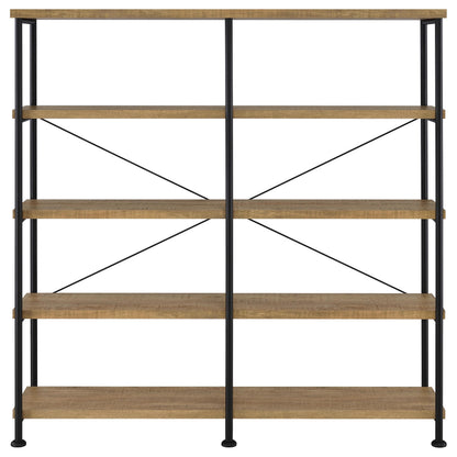 Analiese 63-inch 4-shelf Double Bookshelf Mango
