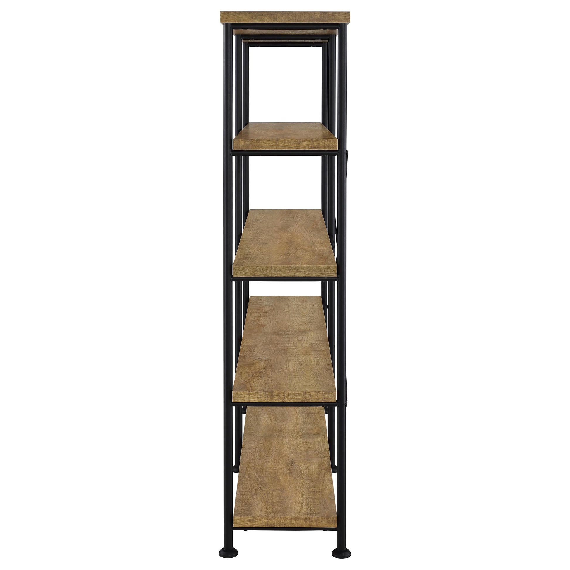 Analiese 63-inch 4-shelf Double Bookshelf Mango