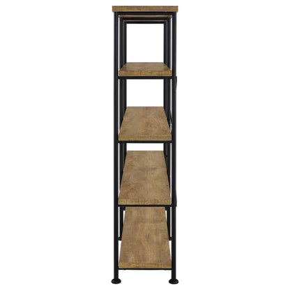 Analiese 63-inch 4-shelf Double Bookshelf Mango