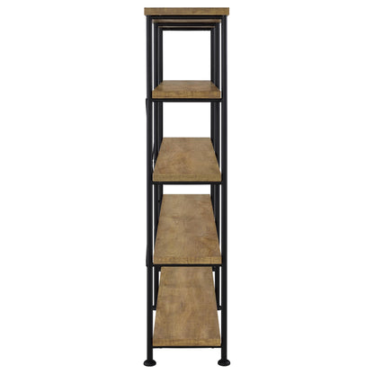 Analiese 63-inch 4-shelf Double Bookshelf Mango