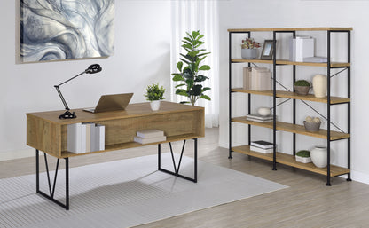 Analiese 63-inch 4-shelf Double Bookshelf Mango