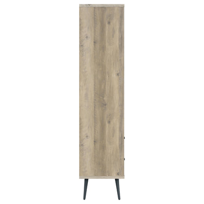 Maeve 70-inch 3-shelf Bookcase with Drawers Distressed Pine