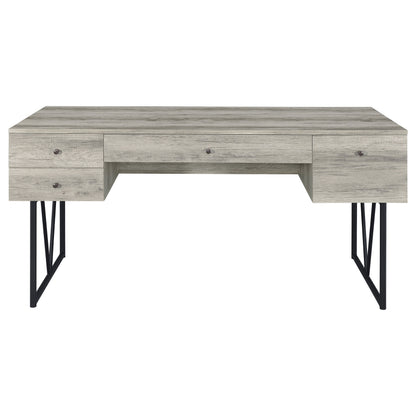 Analiese 63-inch 4-drawer Writing Desk Grey Driftwood