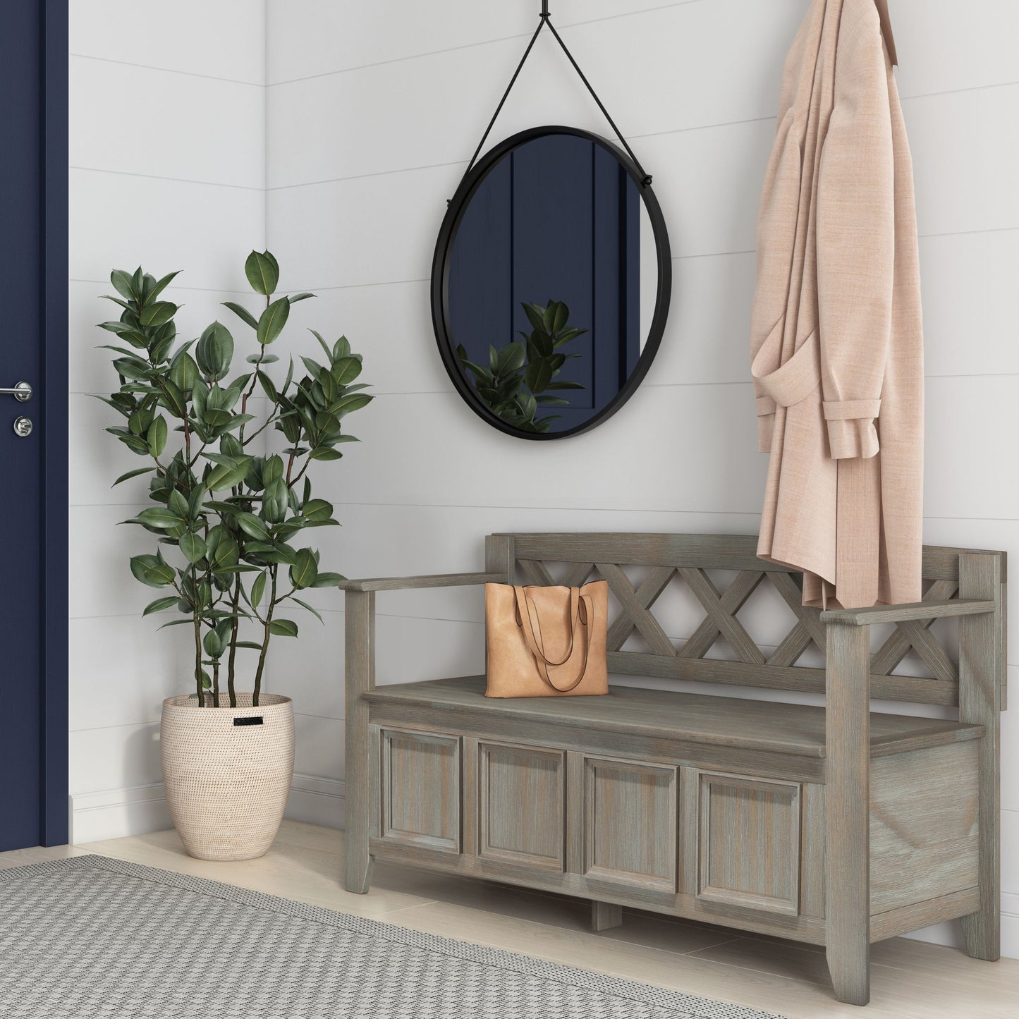 Amherst - Handcrafted Entryway Storage Bench - The Sleep Loft - Online Mattress Showroom NYC