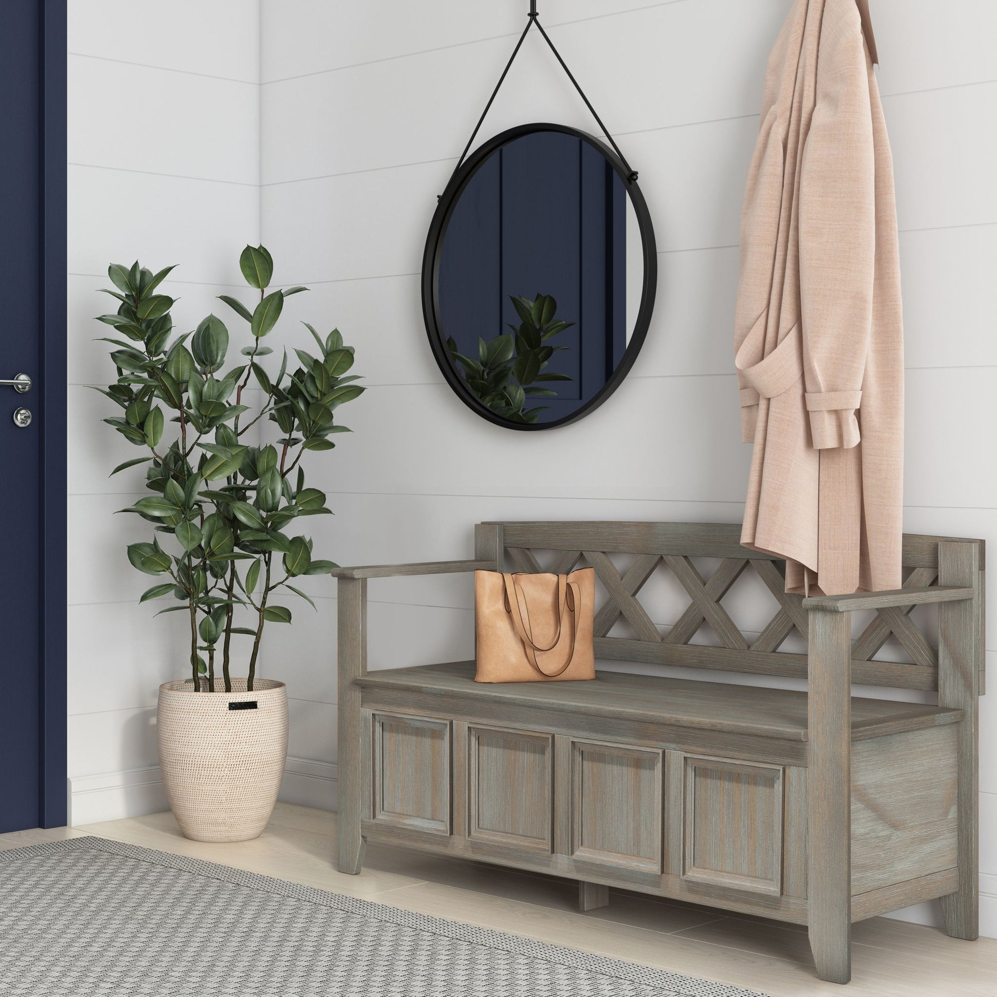 Amherst - Handcrafted Entryway Storage Bench - The Sleep Loft - Online Mattress Showroom NYC