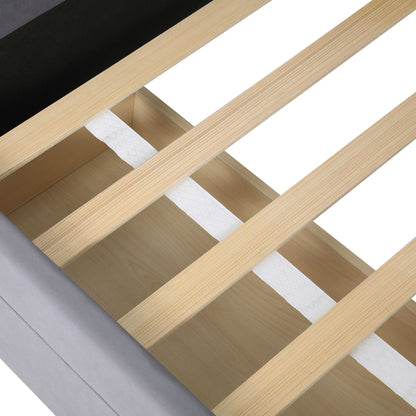 Luxurious Upholstered Platform Bed With Storage Drawers - The Sleep Loft - Online Mattress Showroom NYC