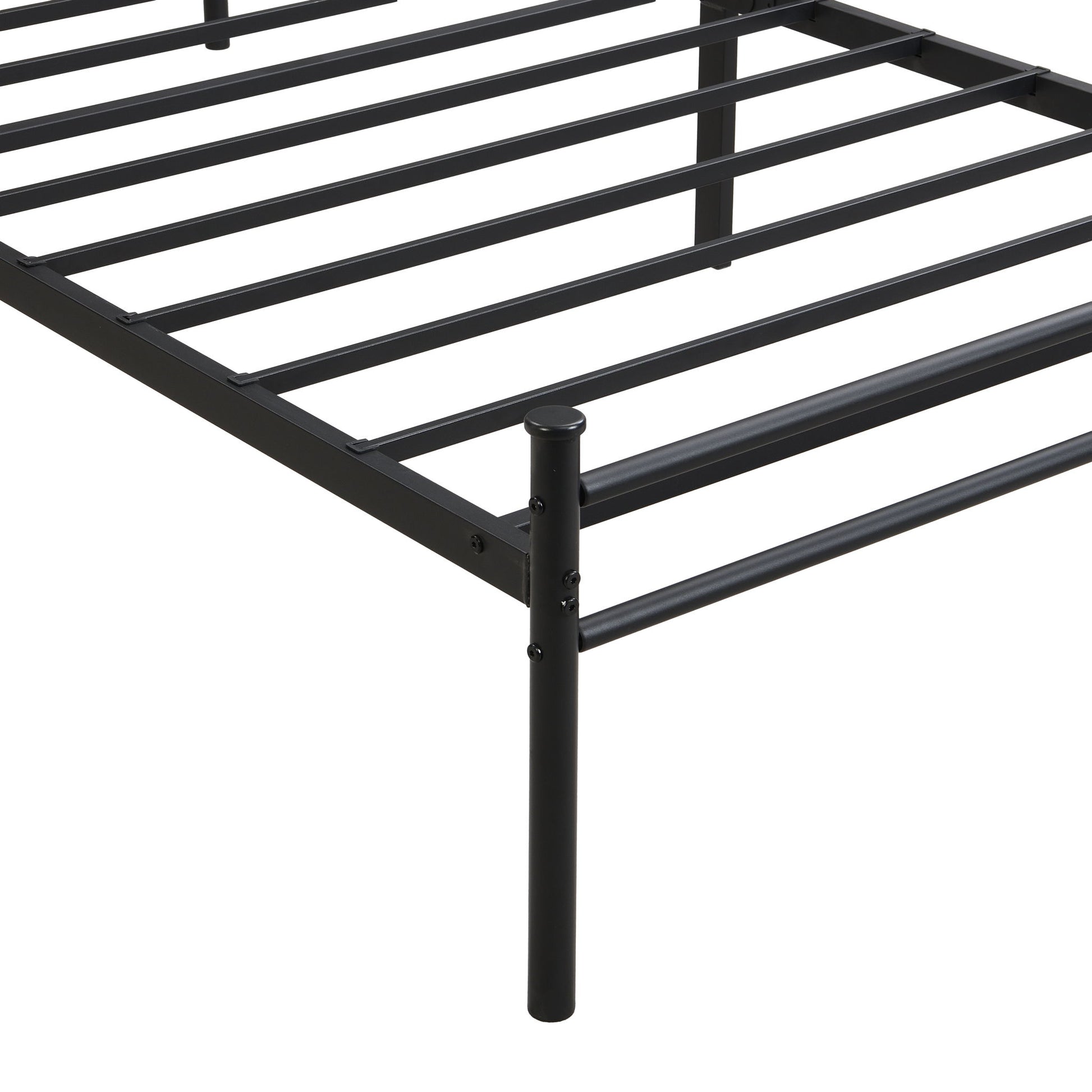 Modern Metal Bedframe With Headboard, Durable Steel Structure - The Sleep Loft - Online Mattress Showroom NYC