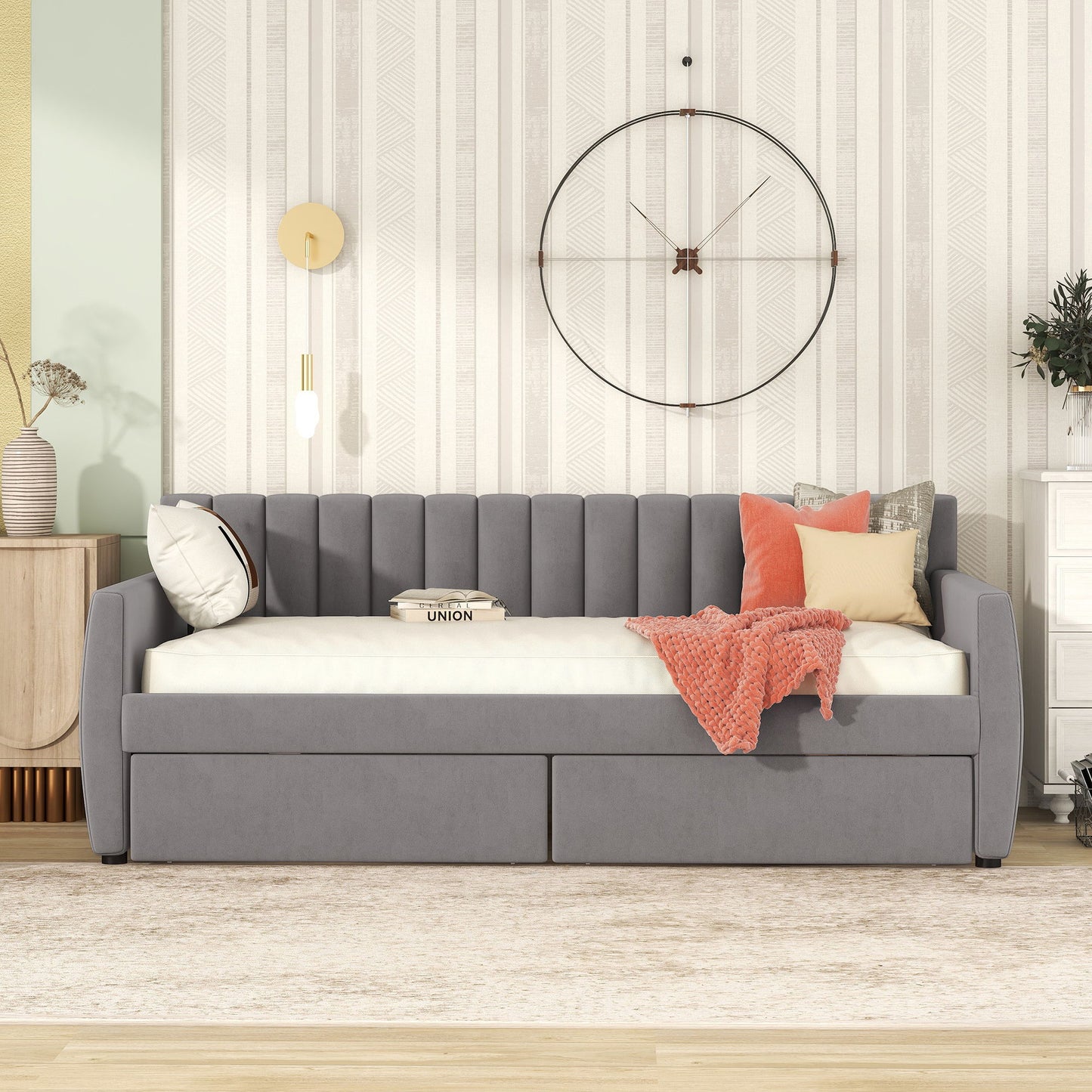 Upholstered Daybed With Slat Support - The Sleep Loft - Online Mattress Showroom NYC