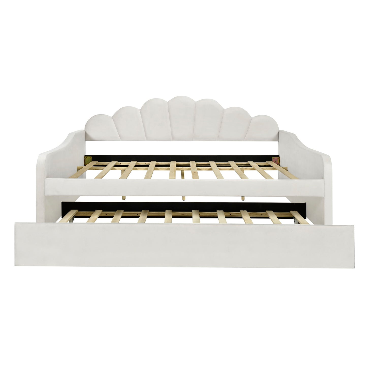 Upholstery Daybed Frame With Shell Shaped Backrest - The Sleep Loft - Online Mattress Showroom NYC