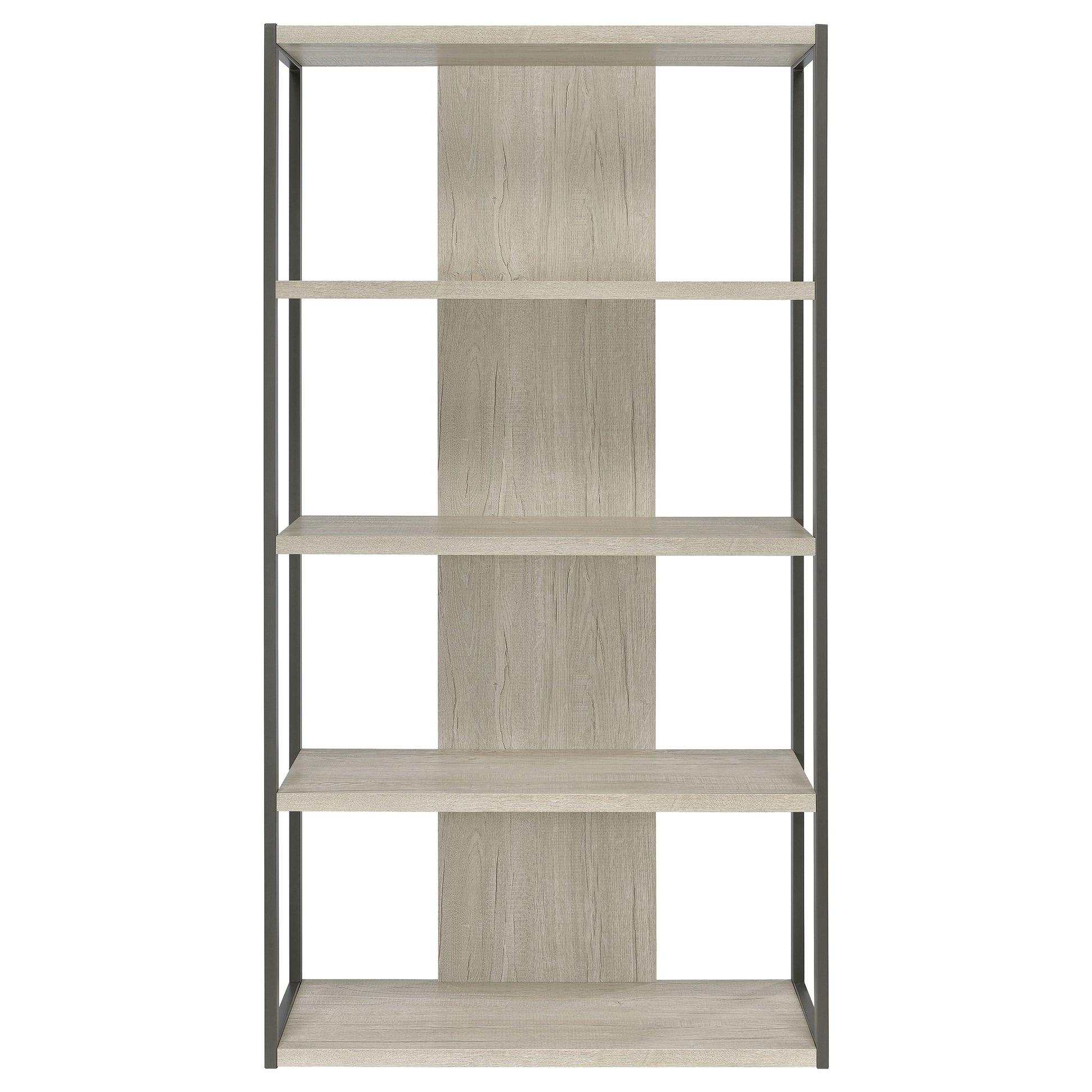 Loomis 72-inch 4-shelf Bookshelf Whitewashed Grey