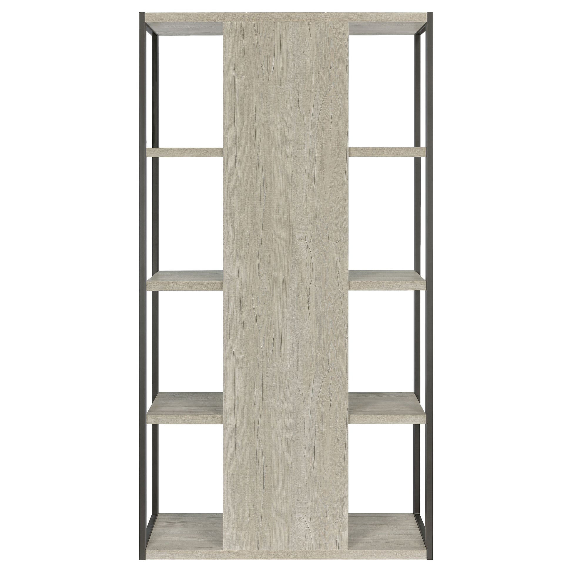 Loomis 72-inch 4-shelf Bookshelf Whitewashed Grey