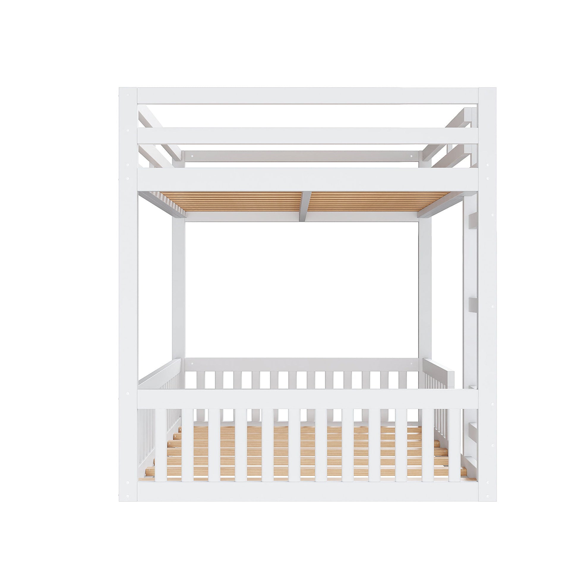 Stylish Bunk Bed With Ladder And Guardrails - The Sleep Loft - Online Mattress Showroom NYC