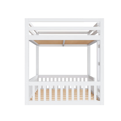 Stylish Bunk Bed With Ladder And Guardrails - The Sleep Loft - Online Mattress Showroom NYC