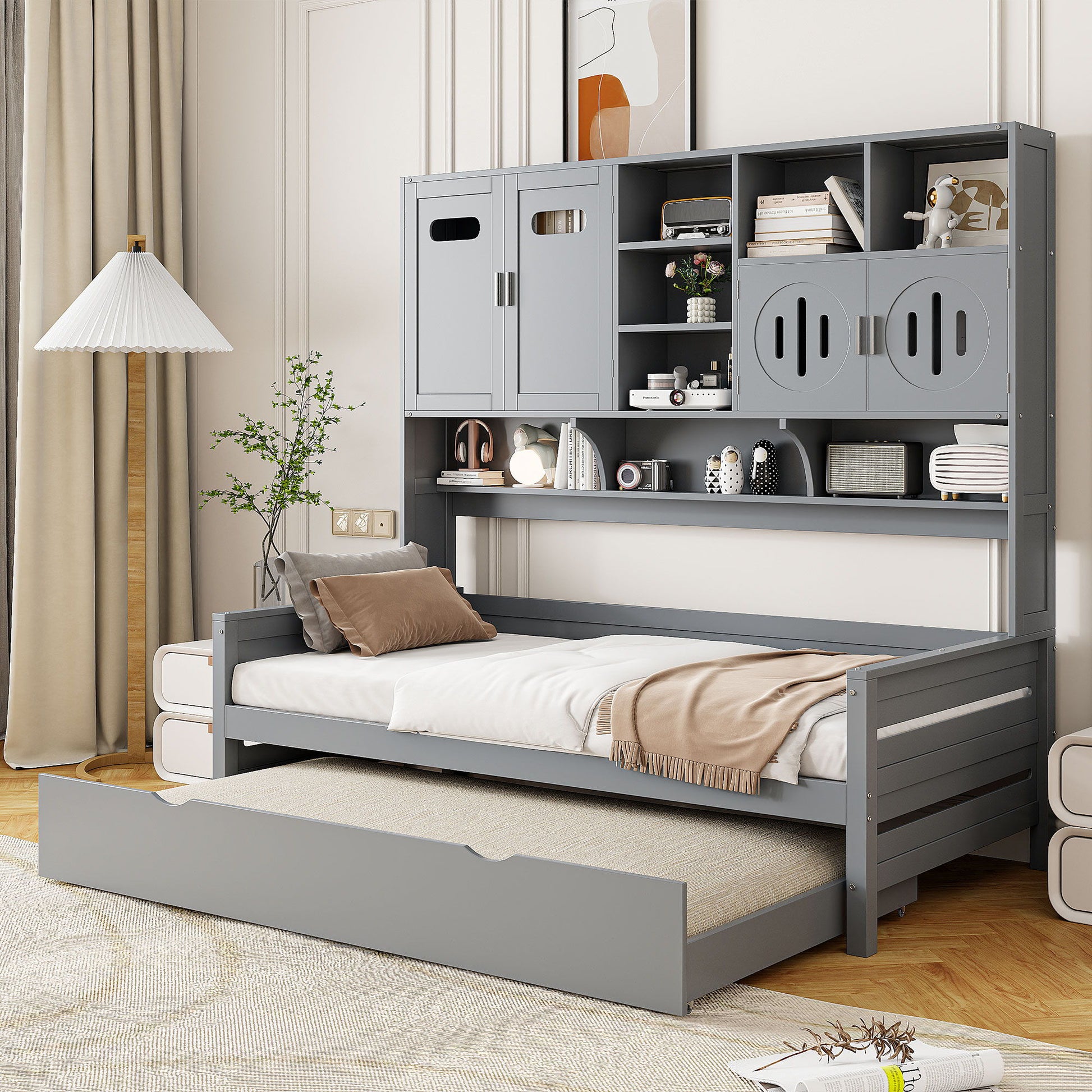 Daybed With All-In-One Cabinet And Shelf - The Sleep Loft - Online Mattress Showroom NYC