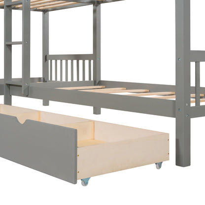 L Shaped Bunk Bed With Drawers - The Sleep Loft - Online Mattress Showroom NYC