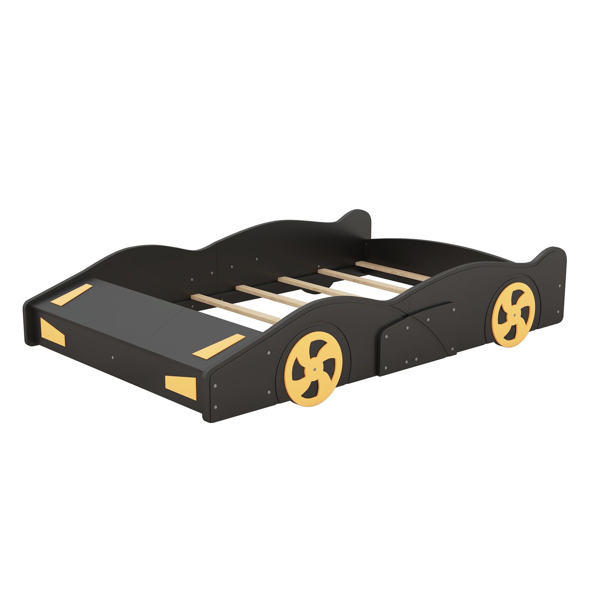 Race Car Shaped Platform Bed With Wheels And Storage - The Sleep Loft - Online Mattress Showroom NYC