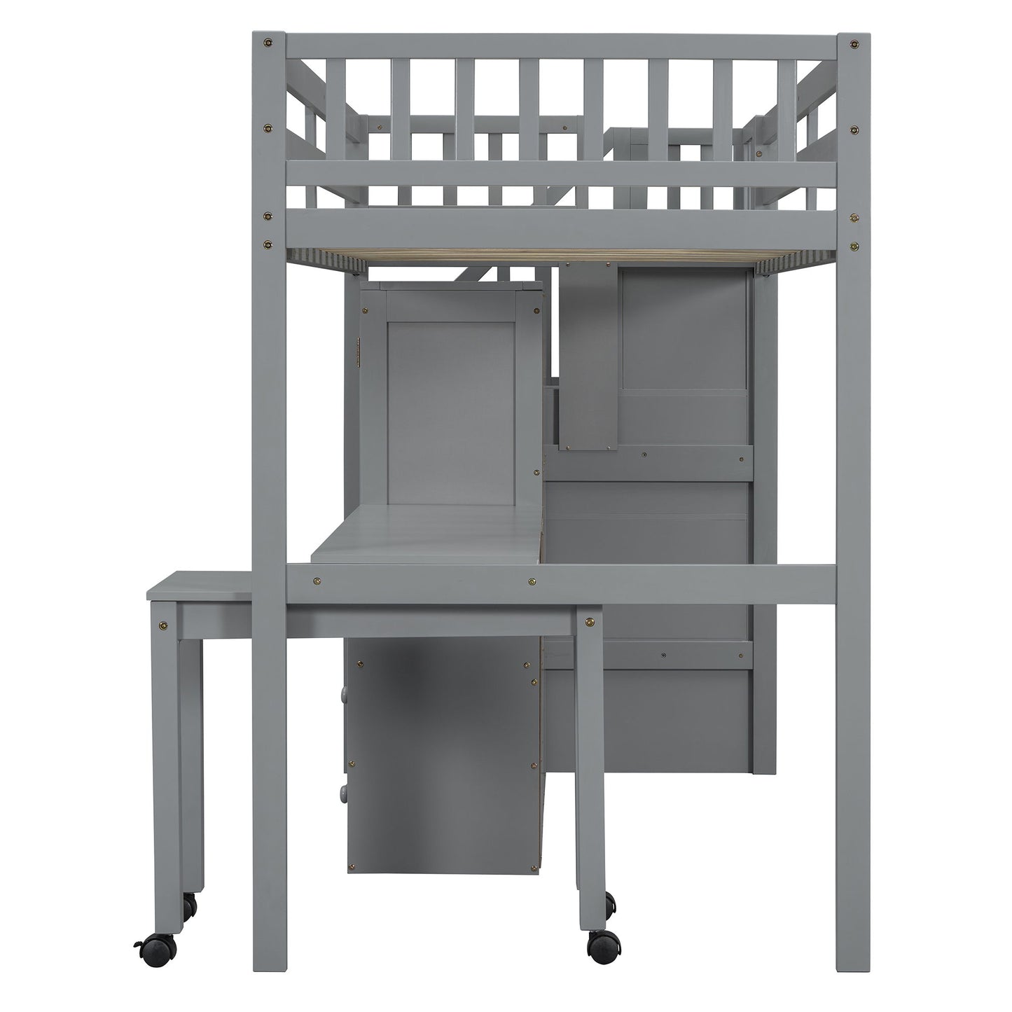Loft Bed With Stairs, Bookshelf, Drawers, Desk & Wardrobe, Space Saving Multifunctional Furniture - The Sleep Loft - Online Mattress Showroom NYC