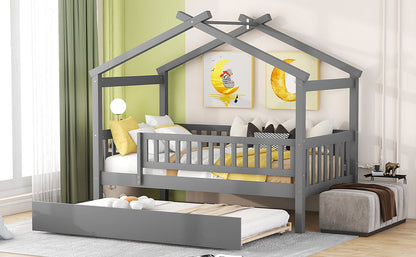 Creativity House Bed With Twin Size Trundle - The Sleep Loft - Online Mattress Showroom NYC