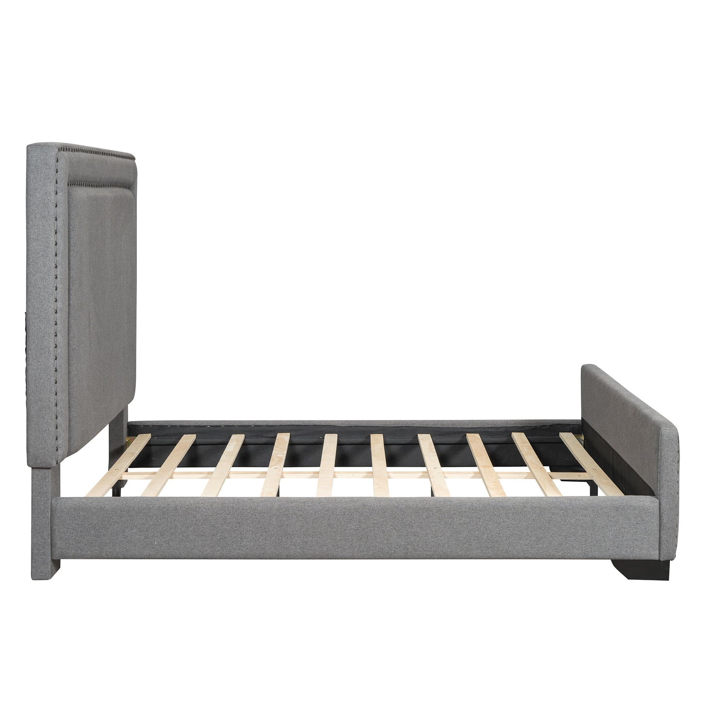 Upholstered Bed With Slats Support, No Box Spring Needed - The Sleep Loft - Online Mattress Showroom NYC