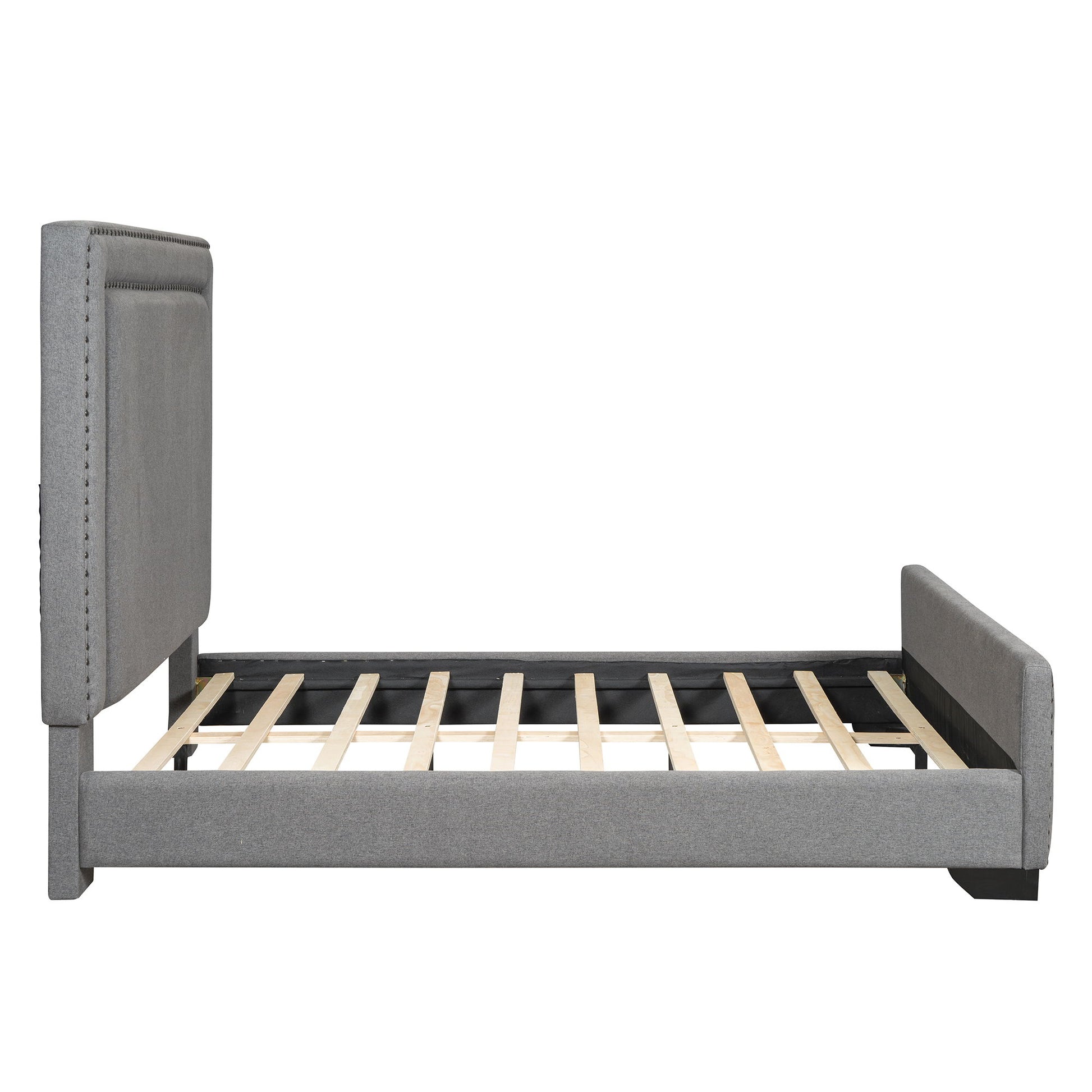 Upholstered Bed With Slats Support, No Box Spring Needed - The Sleep Loft - Online Mattress Showroom NYC