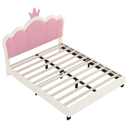 Upholstered Princess Platform Bed With Crown Headboard - The Sleep Loft - Online Mattress Showroom NYC
