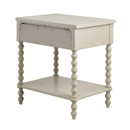 Traditional Durable Nightstand Table With Drawer And Shelf - The Sleep Loft - Online Mattress Showroom NYC