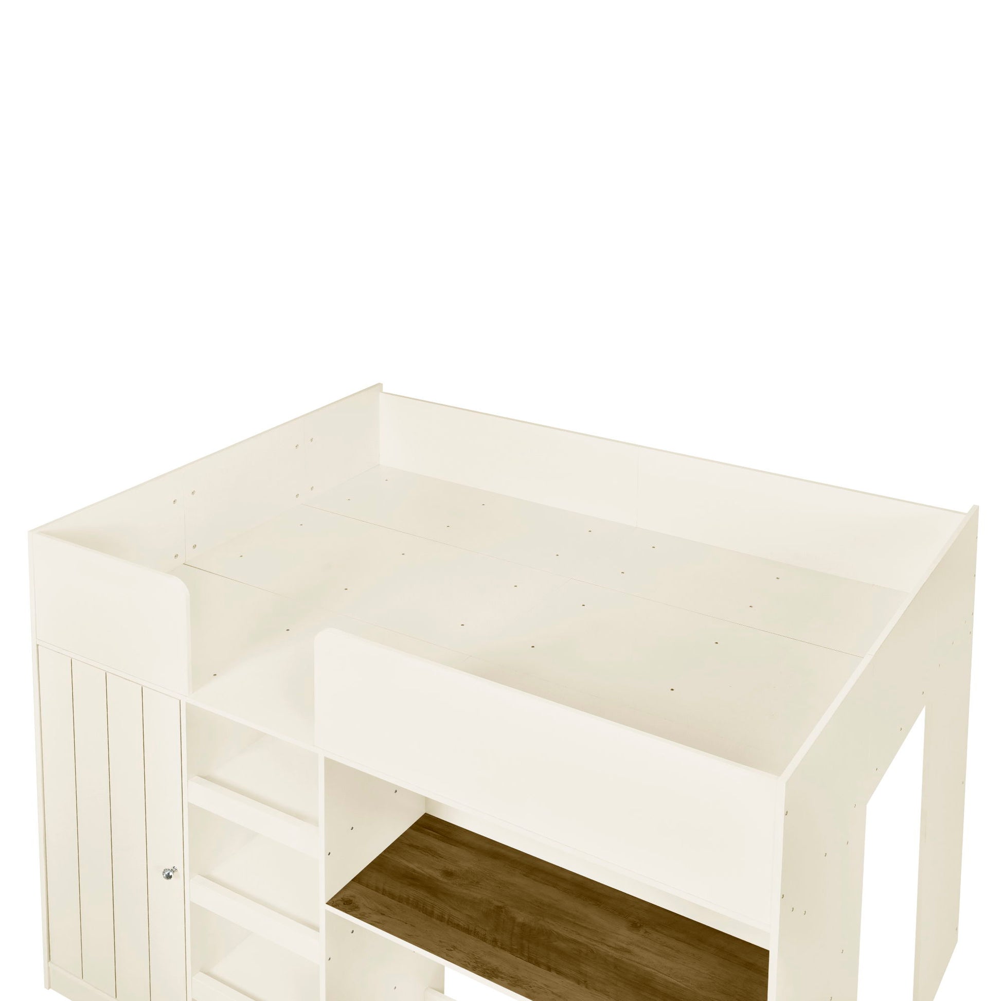 Loft Bed With Built In Wardrobe, Desk, Shelves, And Drawers - The Sleep Loft - Online Mattress Showroom NYC