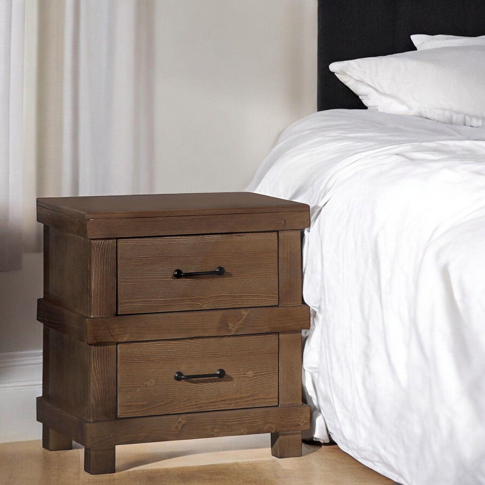 Adams - Antique Nightstand - Oak - The Sleep Loft - Online Mattress Showroom NYC