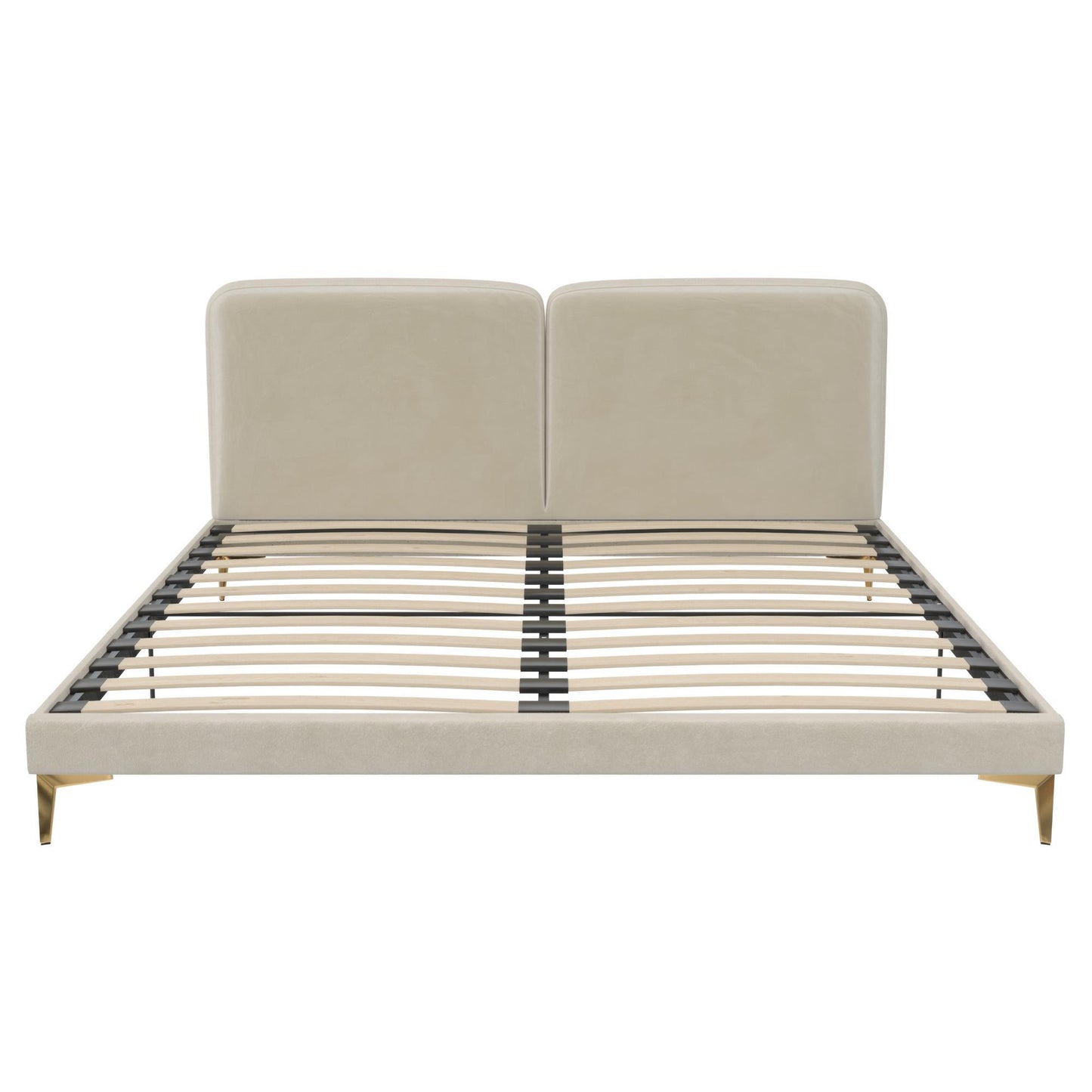 Coco - King Size Upholstered Bed - Ivory - The Sleep Loft - Online Mattress Showroom NYC
