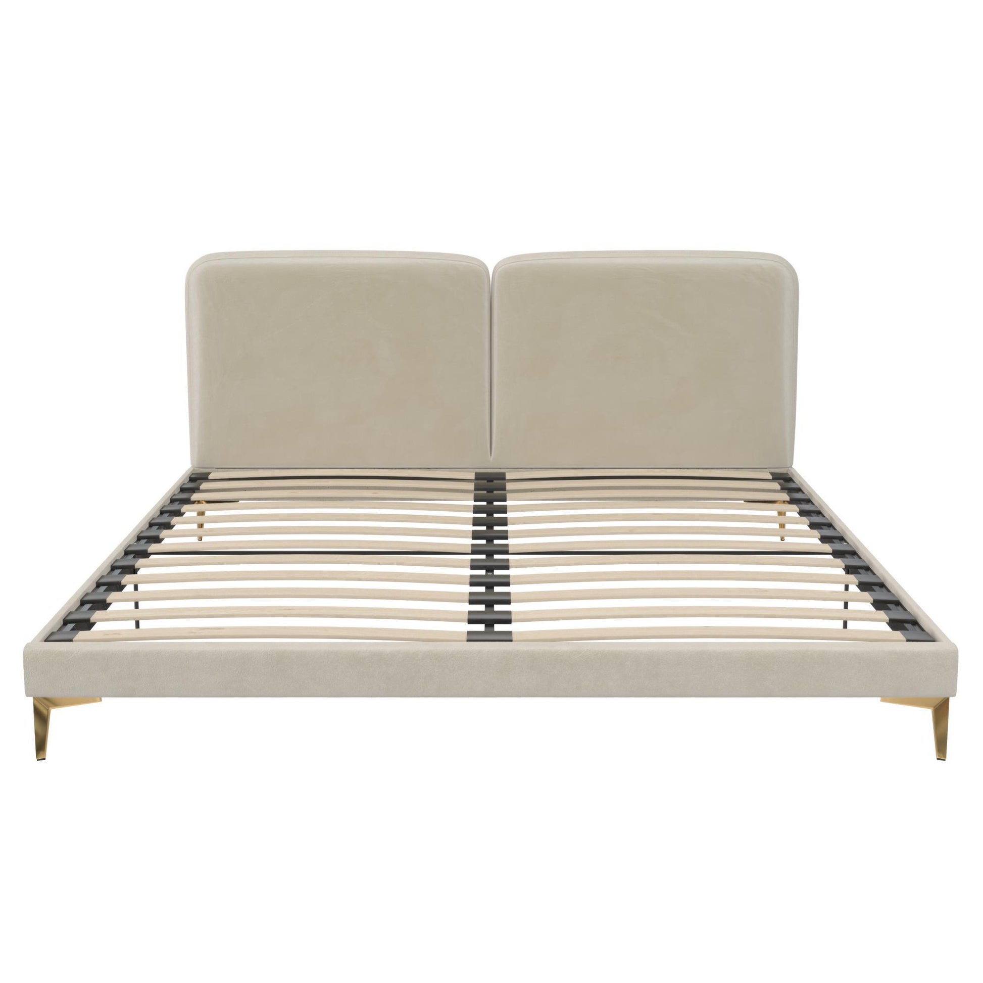 Coco - King Size Upholstered Bed - Ivory - The Sleep Loft - Online Mattress Showroom NYC