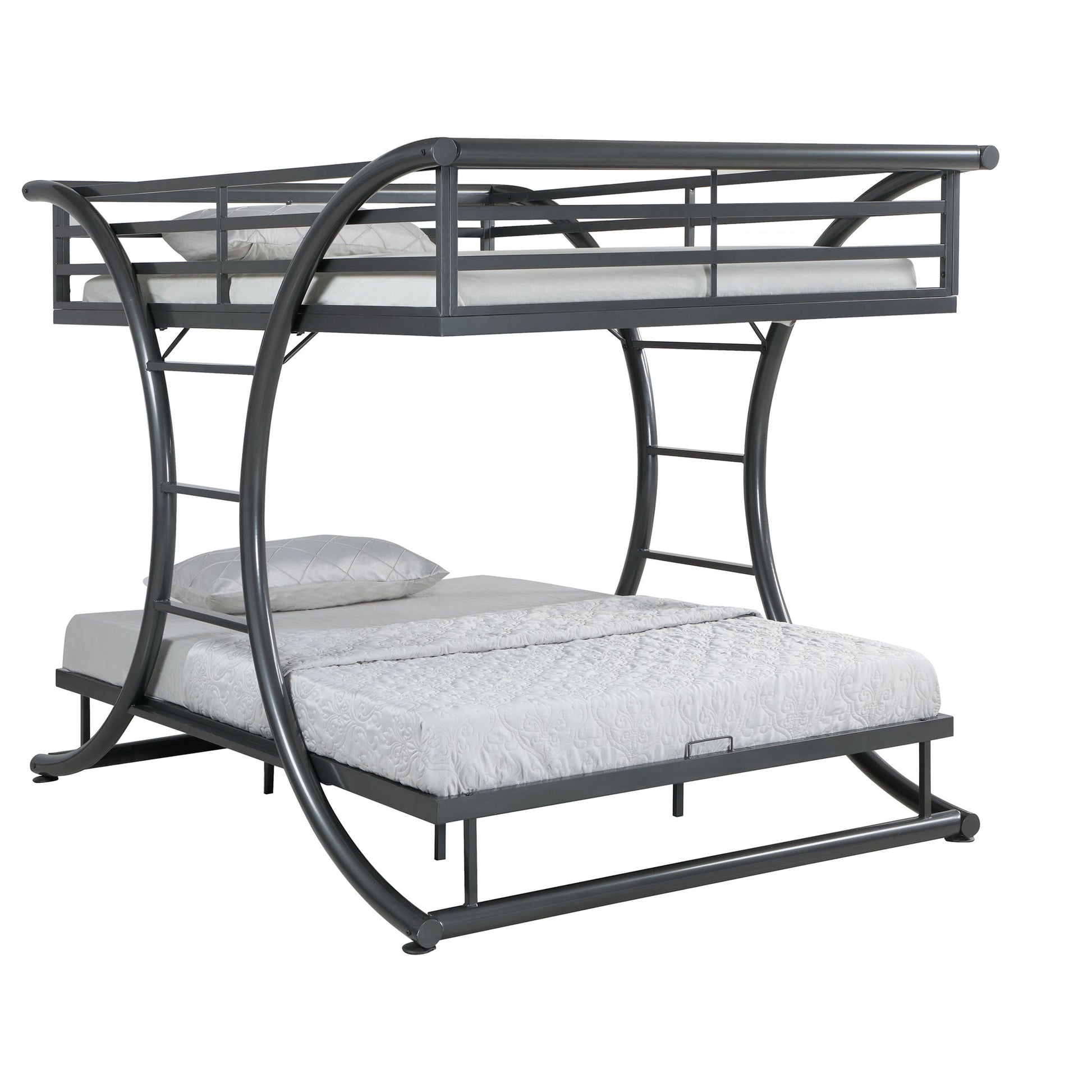 Weston - Bunk Bed Full Over Full - Gunmetal - The Sleep Loft - Online Mattress Showroom NYC
