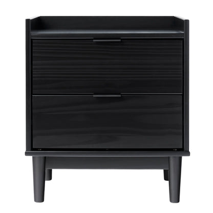 Mid-Century Modern 2 Drawer Nightstand - The Sleep Loft - Online Mattress Showroom NYC