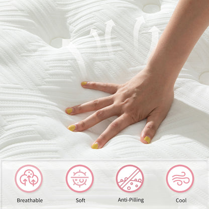 12" Hybrid Mattress With Individual Pocket Spring, Comortable Memory Foam - The Sleep Loft - Online Mattress Showroom NYC