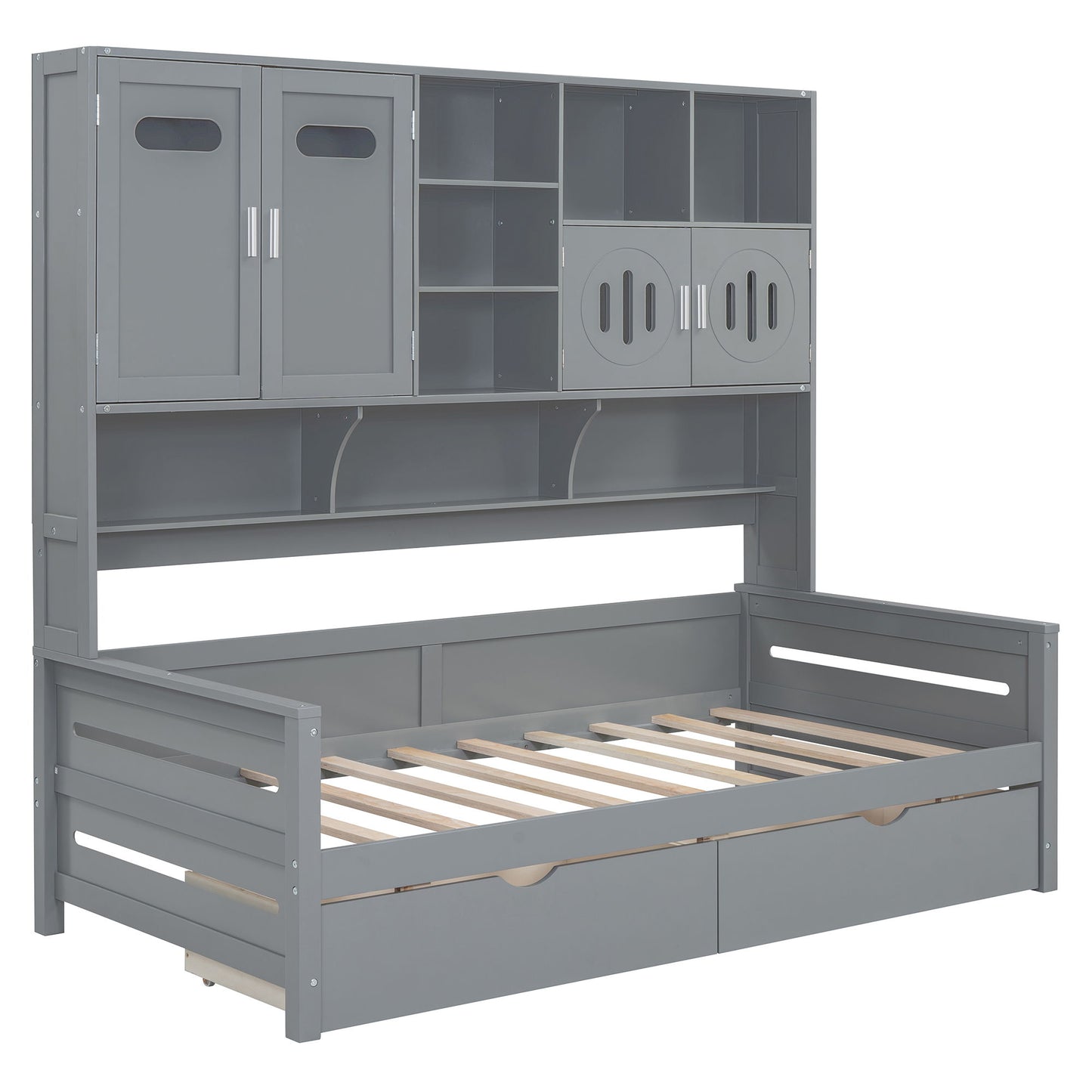Daybed With All-In-One Cabinet And Shelf - The Sleep Loft - Online Mattress Showroom NYC