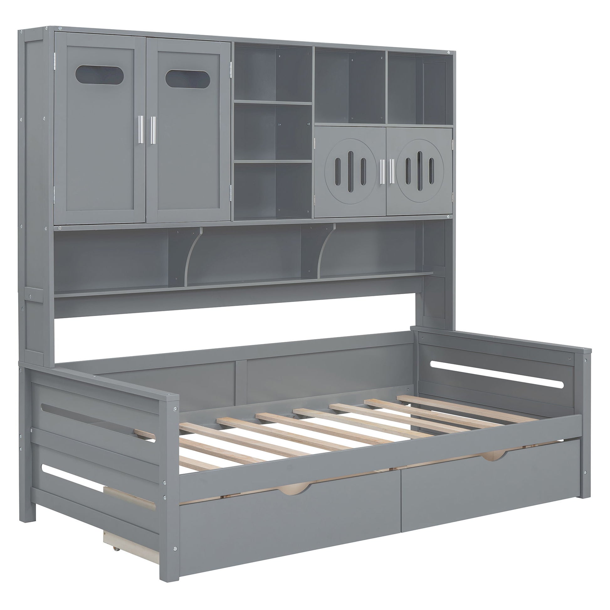 Daybed With All-In-One Cabinet And Shelf - The Sleep Loft - Online Mattress Showroom NYC