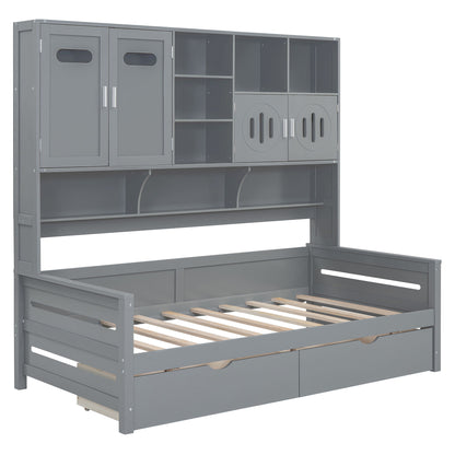 Daybed With All-In-One Cabinet And Shelf - The Sleep Loft - Online Mattress Showroom NYC