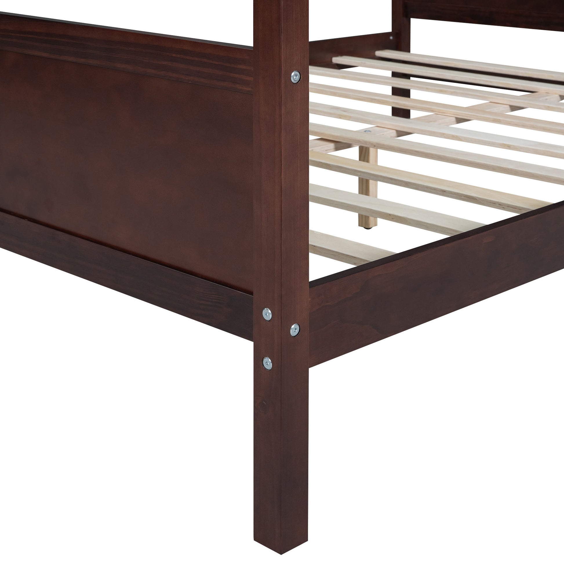 Canopy Platform Bed With Headboard And Footboard, Slat Support Leg - The Sleep Loft - Online Mattress Showroom NYC