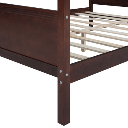 Canopy Platform Bed With Headboard And Footboard, Slat Support Leg - The Sleep Loft - Online Mattress Showroom NYC