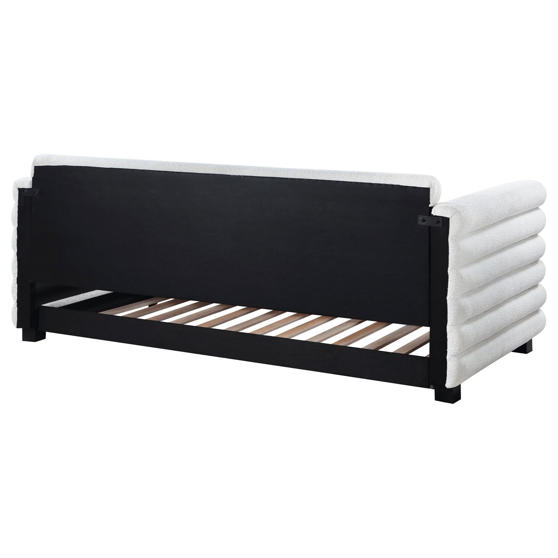 Fandango - Upholstered Twin Day Bed With Trundle - White - The Sleep Loft - Online Mattress Showroom NYC