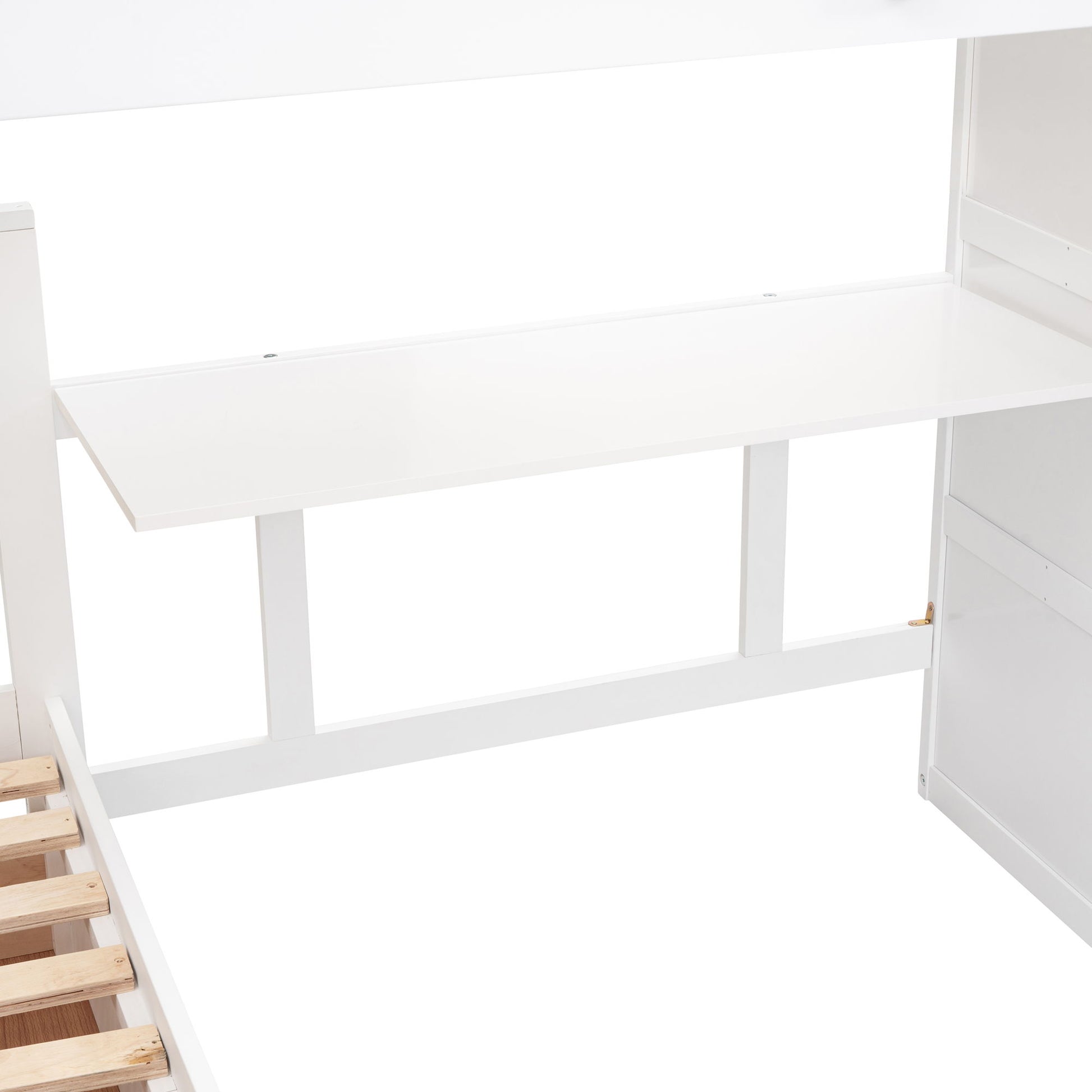 L Shaped Bunk Bed With 3 Drawers, Portable Desk And Wardrobe - The Sleep Loft - Online Mattress Showroom NYC