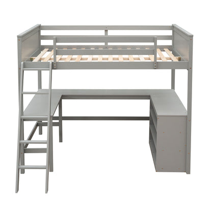 Loft Bed With Shelves With Desk - The Sleep Loft - Online Mattress Showroom NYC