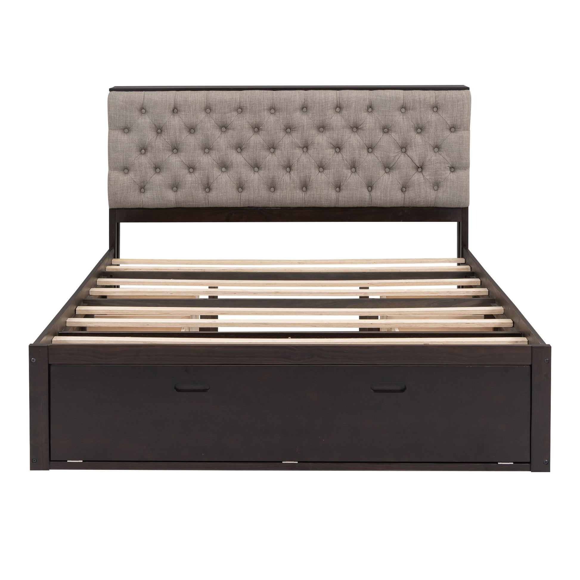 Platform Bed With Storage Headboard, Shoe Rack And 4 Drawers - The Sleep Loft - Online Mattress Showroom NYC