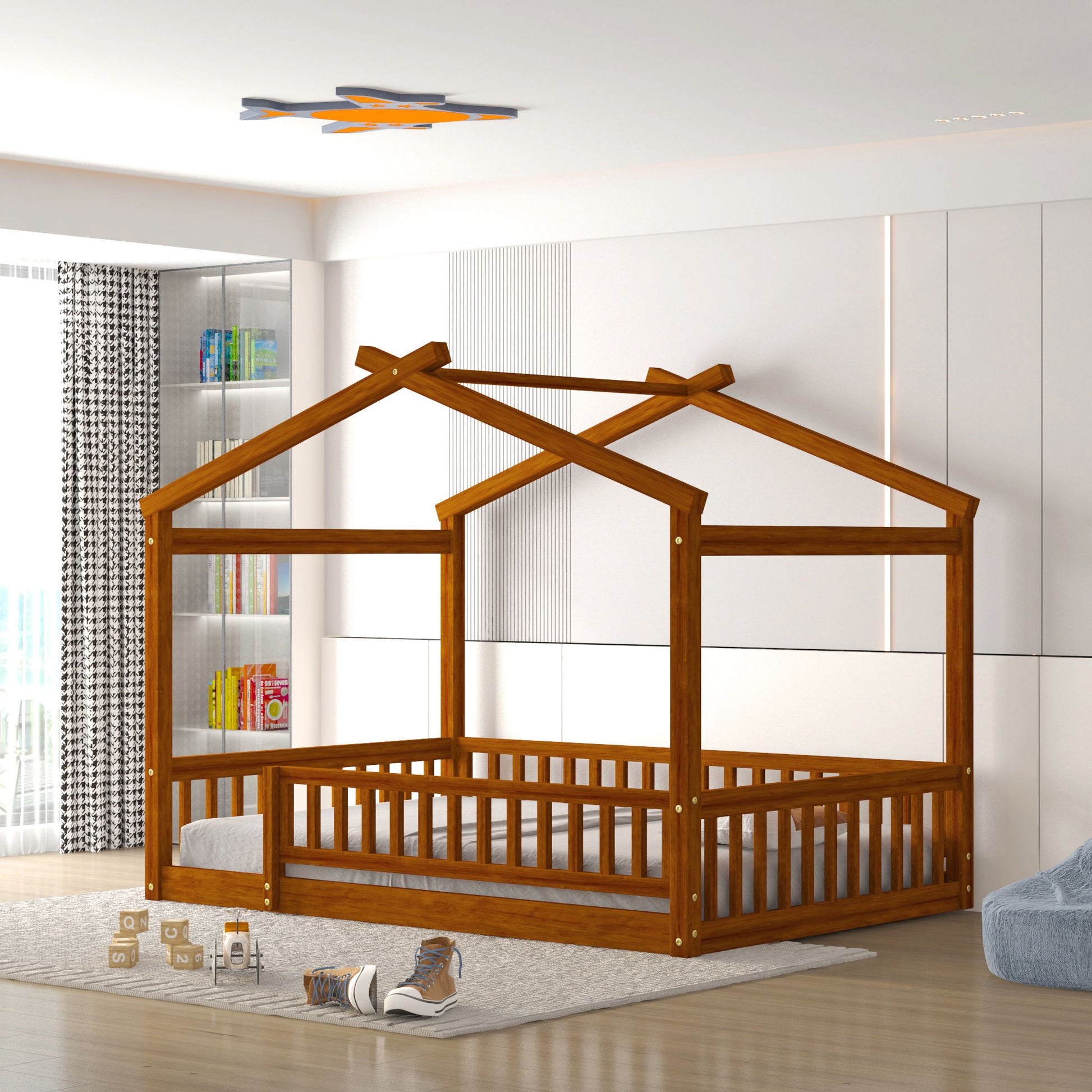 Bed House Bed Frame With Fence - The Sleep Loft - Online Mattress Showroom NYC