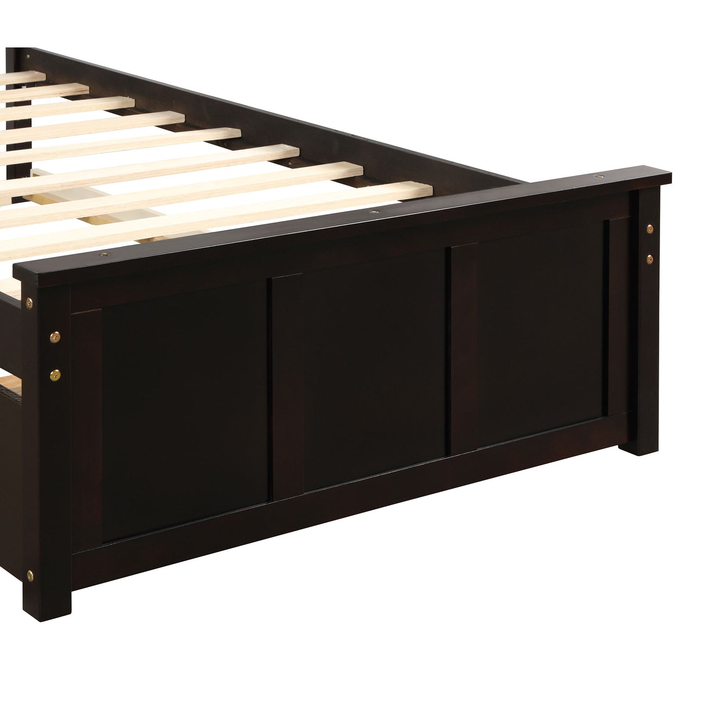Platform Bed With Twin Trundle, Twin Size - Espresso - The Sleep Loft - Online Mattress Showroom NYC