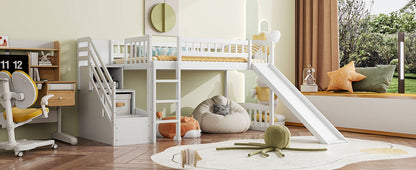Loft Stairway Bed With 2 Drawers, Convertible Ladder And Slide - The Sleep Loft - Online Mattress Showroom NYC